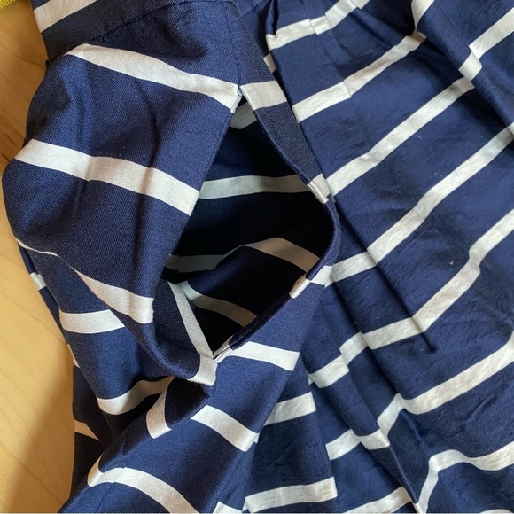 Polo Ralph Lauren Striped A-line Silk/Cotten Blend Navy/white Skirt - Picture 4 of 16